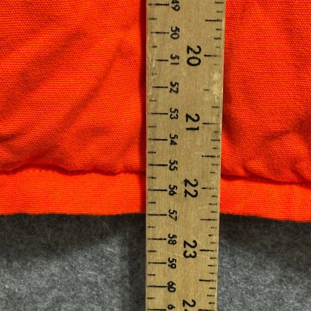 Cabela's Hunting Vest‎ Mens L Orange Blaze Quilted Game Pocket Full Zip Regular